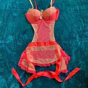 Victoria’s Secret 34B pink French maid lingerie